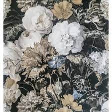 Floral Bouquet - Charcoal Grey